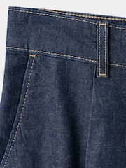 Mango Blue Denim Relaxed-Fit Bermuda Shorts - Image 3 of 4
