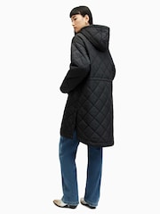 AllSaints Black Rina Liner Coat - Image 4 of 5