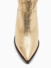 AllSaints Gold Roxanne Boots - Image 5 of 6