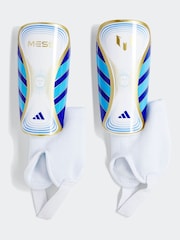 adidas White/Blue Performance Messi Match Shin Guards - Image 3 of 5