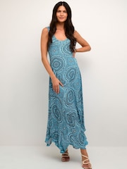 Cream Blue Bastilla Maxi Jersey Dress - Image 1 of 5