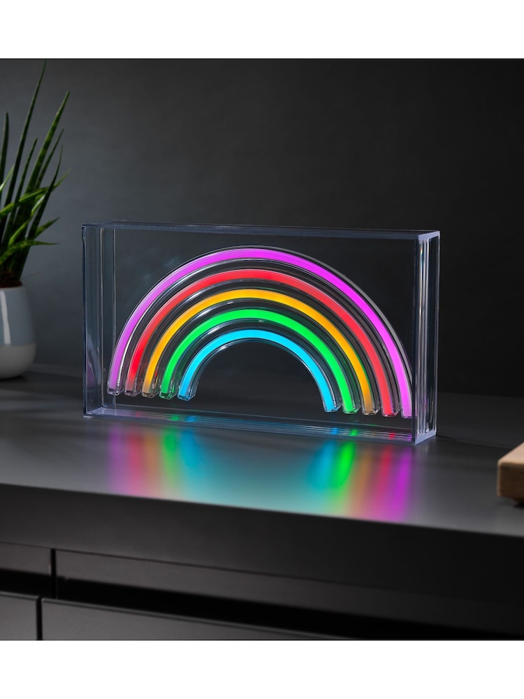 MenKind Boxed Rainbow Neon Light - Image 1 of 4