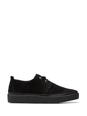 črna Suede - Nizki čevlji Clarks Clarkwood iz usnja z voskom Beeswax - Slika 1 iz 8