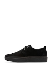 črna Suede - Nizki čevlji Clarks Clarkwood iz usnja z voskom Beeswax - Slika 3 iz 8