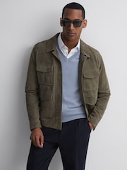 Reiss Porcelain Blue Earl Merino Wool Jumper - Image 4 of 5