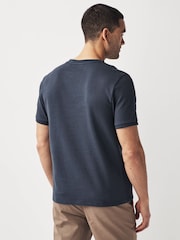Blue Textured T-Shirt - Image 4 of 7