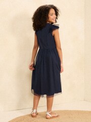 Love & Roses Blue Embellished Occasion Maxi Dress (5-16yrs) - Image 2 of 4
