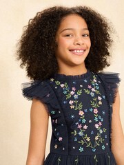 Love & Roses Blue Embellished Occasion Maxi Dress (5-16yrs) - Image 3 of 4