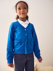 modra - Šolska jopica Cotton Rich Frill Pocket Jersey (3-16let) - Slika 1 iz 5