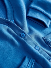 Blue Cotton Rich Frill Pocket Jersey School Cardigan (3-16yrs) - Image 8 of 8