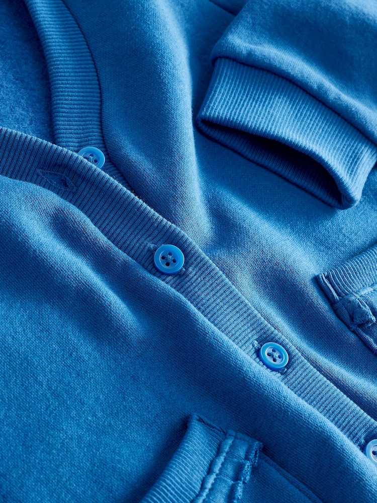 Blue Cotton Rich Frill Pocket Jersey School Cardigan (3-16yrs) - Image 8 of 8 Blue Cotton Rich Frill Pocket Jersey School Cardigan (3-16yrs) - Image 8 of 8