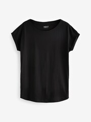 Black/Brown/Blue/Green/Pink Cap Sleeve 100% Cotton T-Shirts 5 Pack - Image 4 of 9