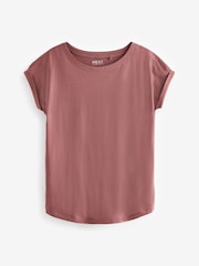 Black/Brown/Blue/Green/Pink Cap Sleeve 100% Cotton T-Shirts 5 Pack - Image 6 of 9