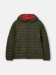 Joules Bramley Green Showerproof Packable Padded Coat - Image 1 of 3