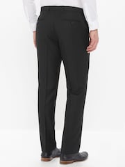 Black Regular Fit Wool Blend Textured Trousers - Image 2 of 7