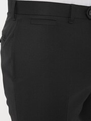 Black Regular Fit Wool Blend Textured Trousers - Image 5 of 7