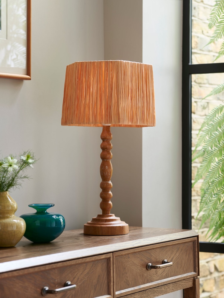 Nina Campbell Natural Ashwood Table Lamp - Image 2 of 5