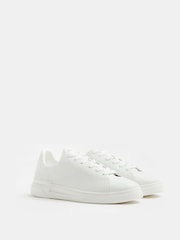 River Island White Lace Up Cupsole Trainers - Image 2 of 4