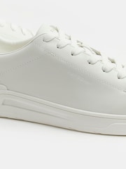 River Island White Lace Up Cupsole Trainers - Image 4 of 4