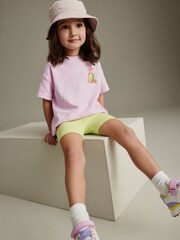 Pink/Green Character Short Sleeve Top and Shorts Set (3mths-7yrs) - Image 2 of 7