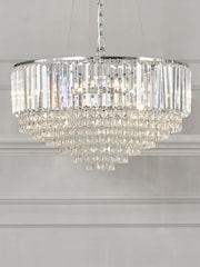 Laura Ashley Chrome Vienna Chandelier Ceiling Light - Image 1 of 4