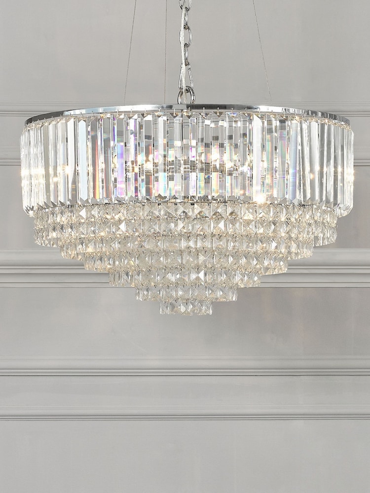 Laura Ashley Chrome Vienna Chandelier Ceiling Light - Image 1 of 4