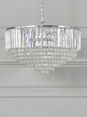 Laura Ashley Chrome Vienna Chandelier Ceiling Light - Image 2 of 4