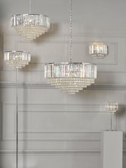 Laura Ashley Chrome Vienna Chandelier Ceiling Light - Image 4 of 4