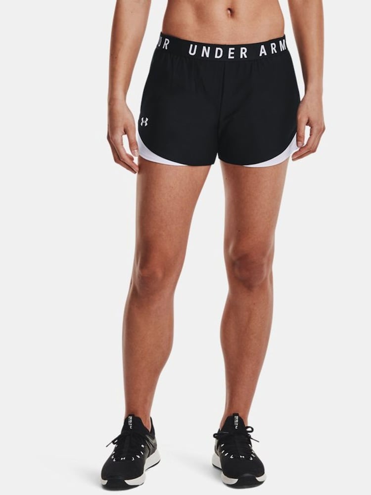 Under Armour Black White Play Up 3.0 Shorts - Image 1 of 6