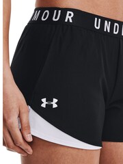Under Armour Black White Play Up 3.0 Shorts - Image 4 of 6