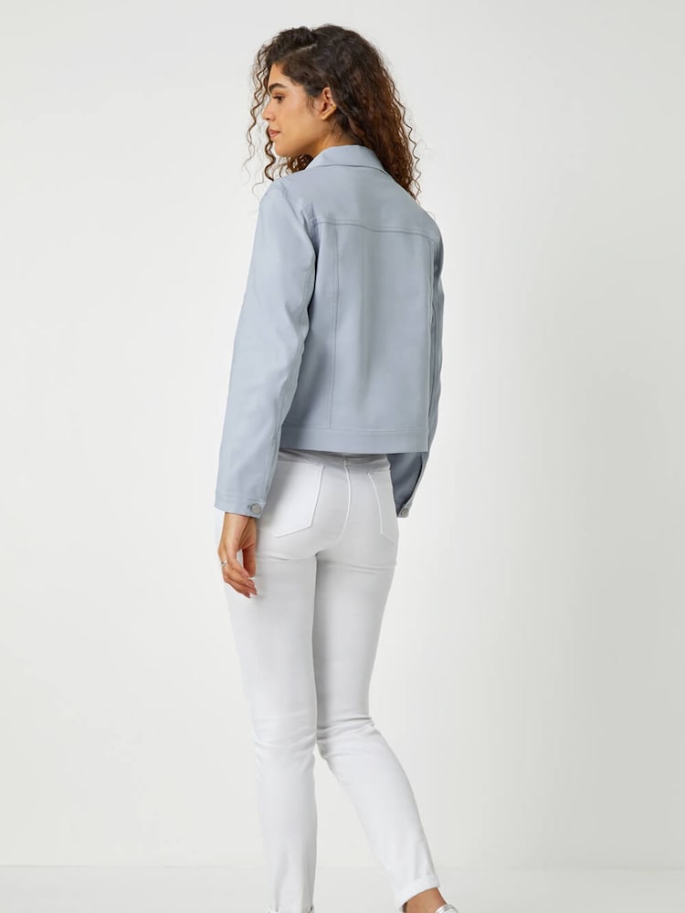 Roman Light Grey Stretch Denim Jacket - Image 2 of 5