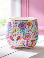 Lucy Tiffney Floral Large Plant Pot - Image 3 of 4