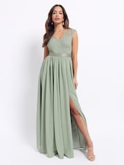 Maya Chiffon Lace Bridesmaid Dress - Image 1 of 4