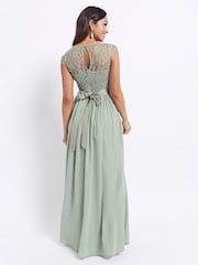 Maya Chiffon Lace Bridesmaid Dress - Image 2 of 4