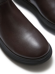 FitFlop Brown Iq-Comff Leather Zip Ankle Boots - Image 3 of 4