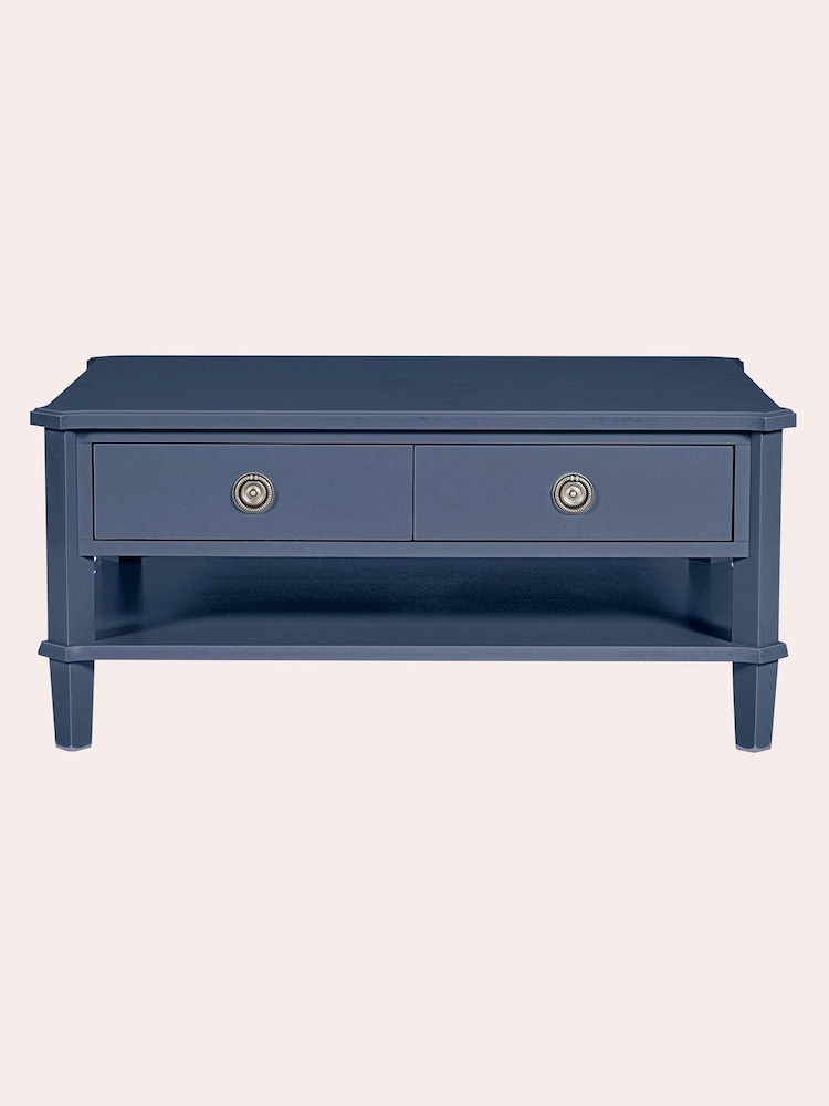 Laura Ashley Dusky Seaspray Henshaw 2 Drawer Coffee Table - Image 2 of 5