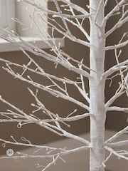 Charles Bentley White Prelit Twig 4ft Christmas Tree In Pot With 400 Twinkling LEDS - Image 2 of 6