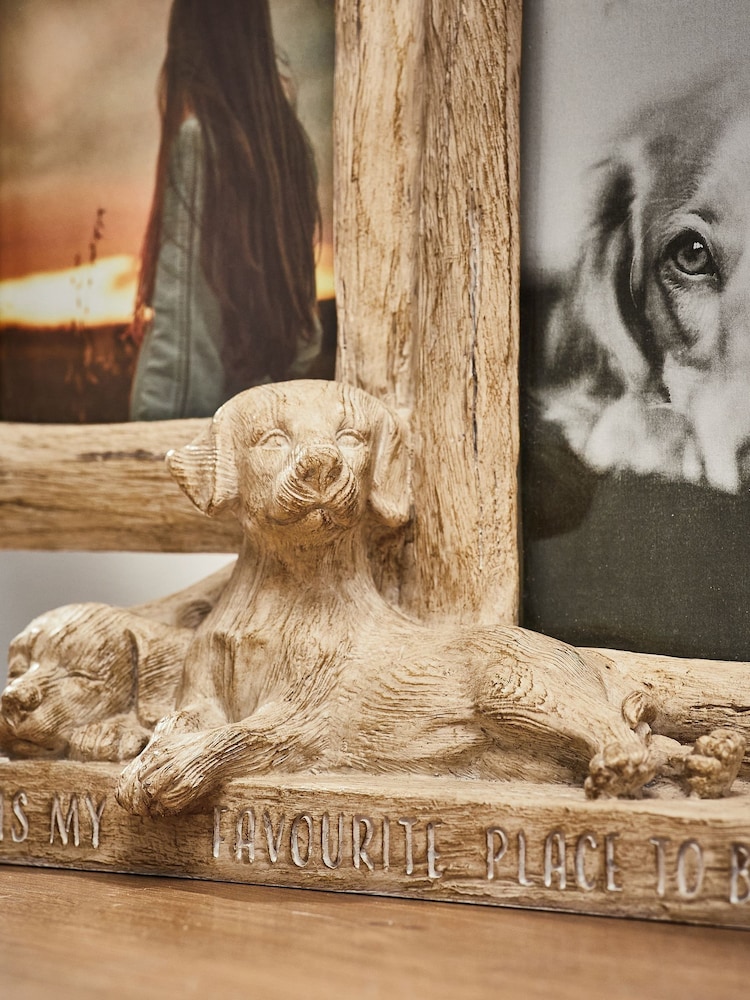 Wood Effect Layla The Labrador Dog Collage Photo Frame - Image 2 of 6