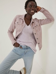 FatFace Purple Tasha Denim Jacket - Image 1 of 5