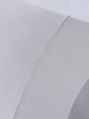White Small 300 Thread Count Collection Luxe 100% Cotton Bolster Pillowcase - Image 2 of 2