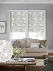 Laura Ashley Silver Tregaron Made to Measure 100% Cotton Roman Blinds - Image 1 of 6