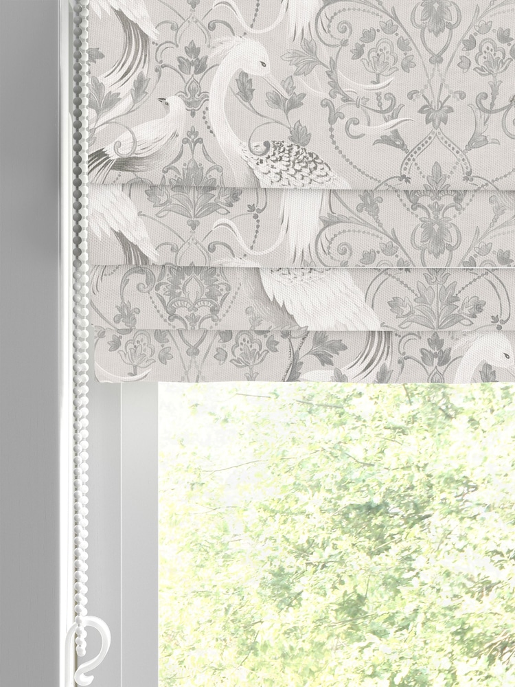 Laura Ashley Silver Tregaron Made to Measure 100% Cotton Roman Blinds - Image 2 of 6
