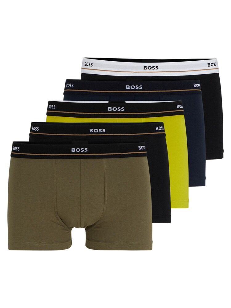 BOSS Black White Essential Trunks 5 Pack - Image 2 of 8 BOSS Black White Essential Trunks 5 Pack - Image 2 of 8