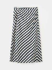 Mango Blue Gingham Midi Skirt - Image 1 of 3