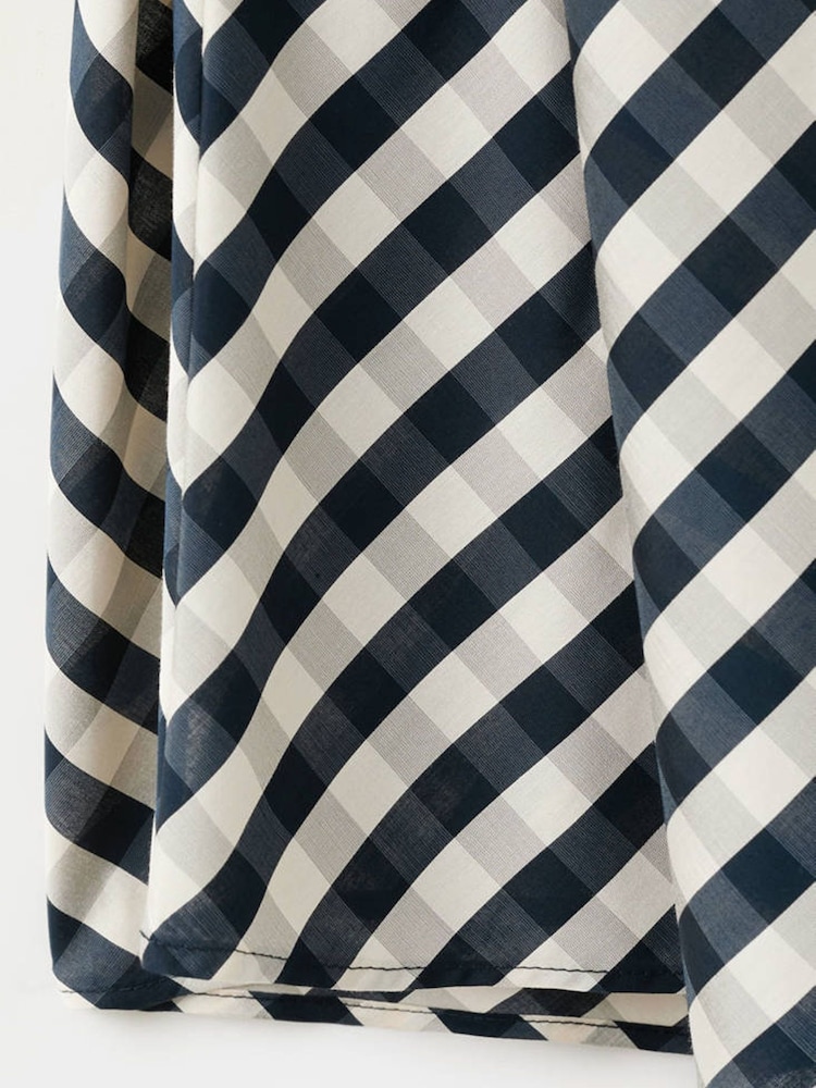 Mango Blue Gingham Midi Skirt - Image 2 of 3