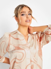 M&Co Cream Abstract 3/4 Sleeve Blouse - Image 4 of 4