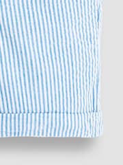 JoJo Maman Bébé Blue Seersucker Stripe Shorts - Image 3 of 3