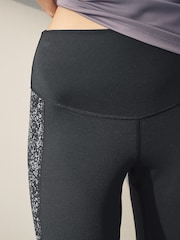Black Dry Tech Reflective Print Leggings - Image 5 of 8