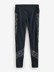 Black Dry Tech Reflective Print Leggings - Image 6 of 8