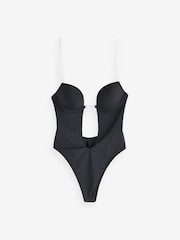 Black U-Plunge Tummy Control Body - Image 1 of 5